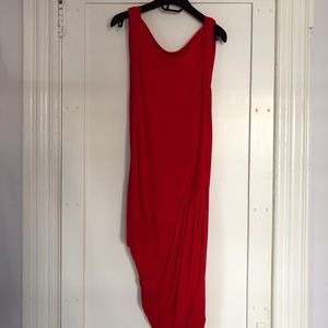 ALEXANDER MCQUEEN Slinky Red Backless Dress Sz 40